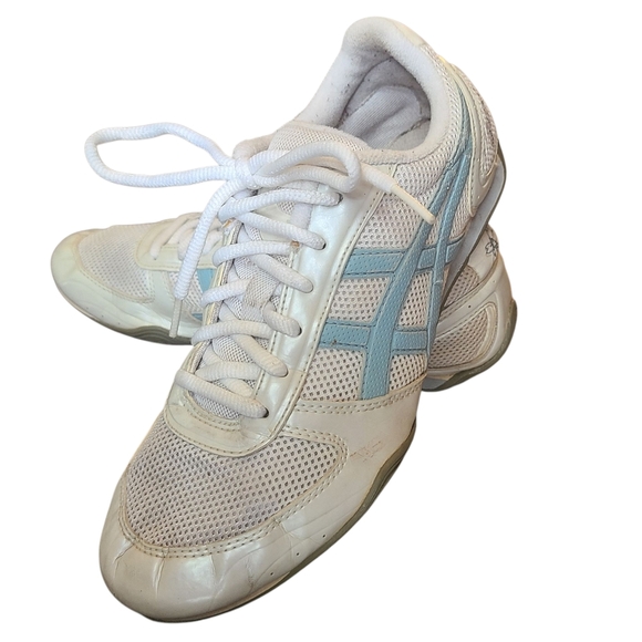 ASICS Women's White and Blue Athletic Shoes Sneakers Size 7.5 - Picture 2 of 6
